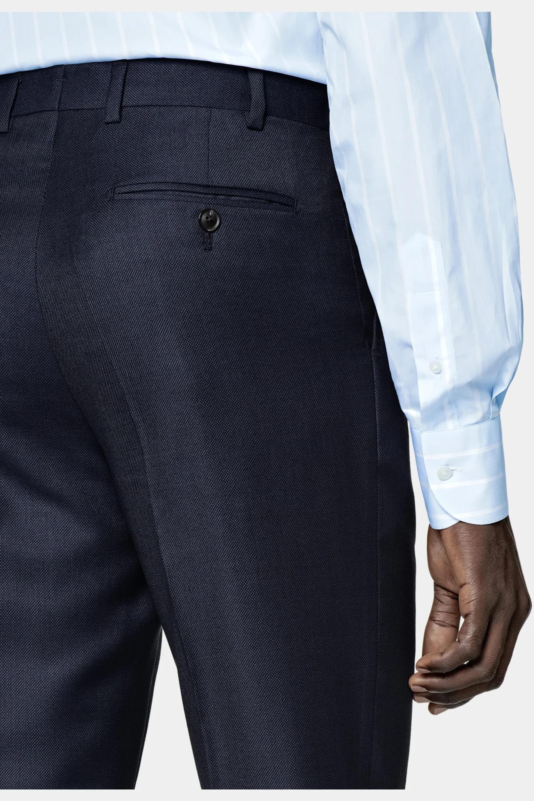 SUITSUPPLY Sienna Anzug Blau Mit Birdseye-Muster-Männlich Business Anzüge