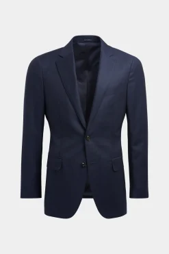 SUITSUPPLY Sienna Anzug Blau Mit Birdseye-Muster-Männlich Business Anzüge