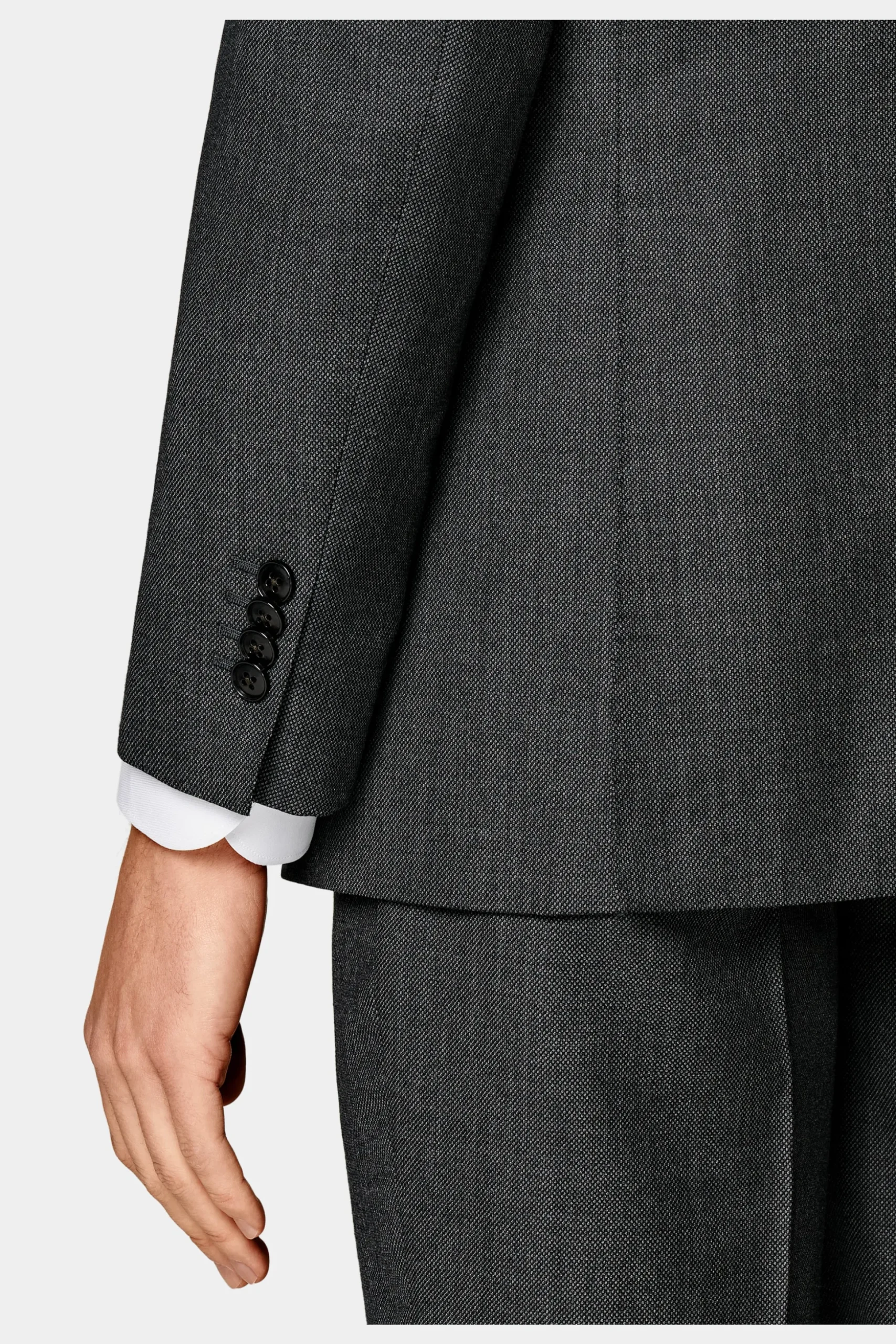SUITSUPPLY Sienna Anzug Dunkelgrau Mit Birdseye-Muster-Männlich Business Anzüge