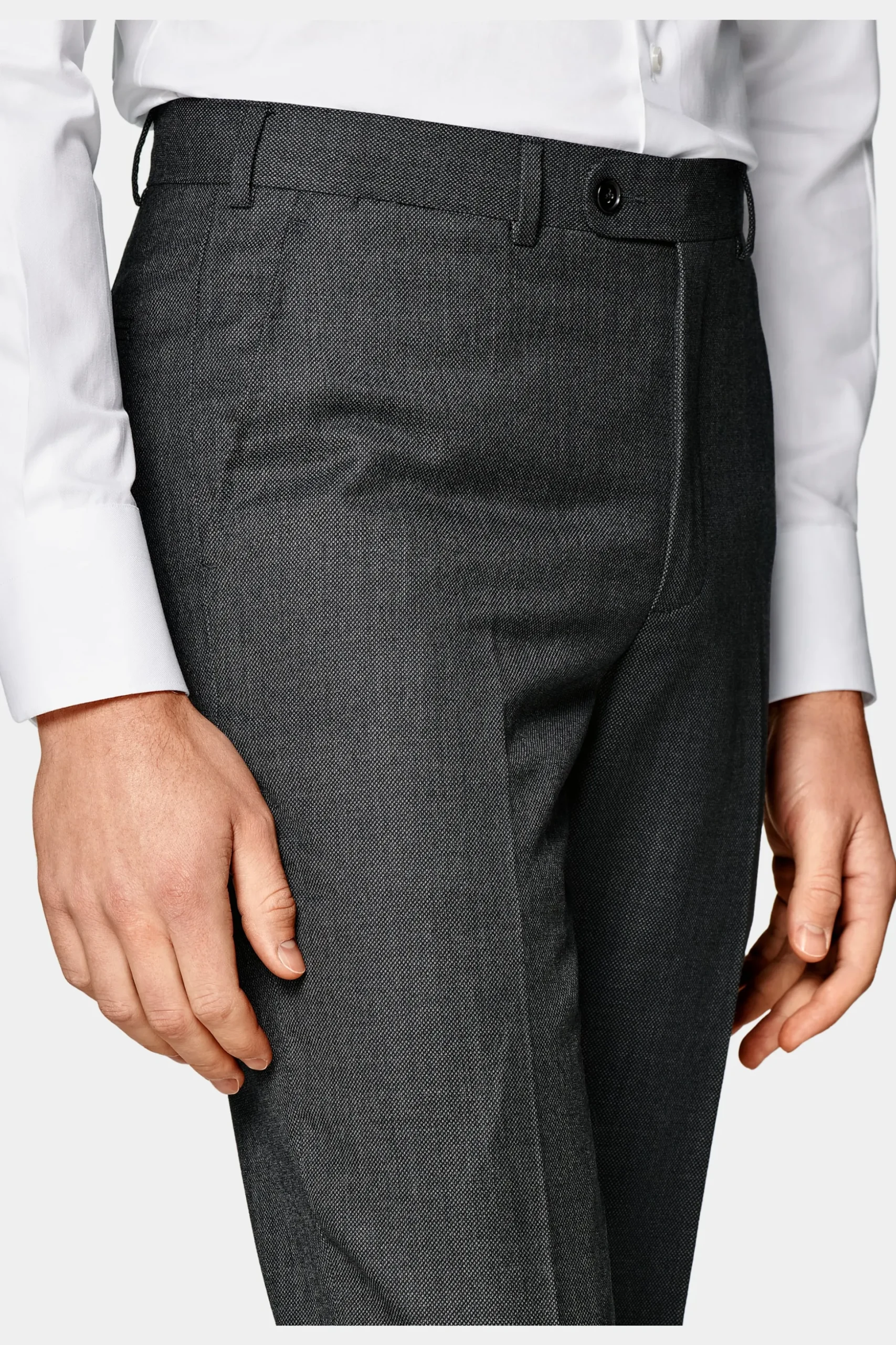 SUITSUPPLY Sienna Anzug Dunkelgrau Mit Birdseye-Muster-Männlich Business Anzüge