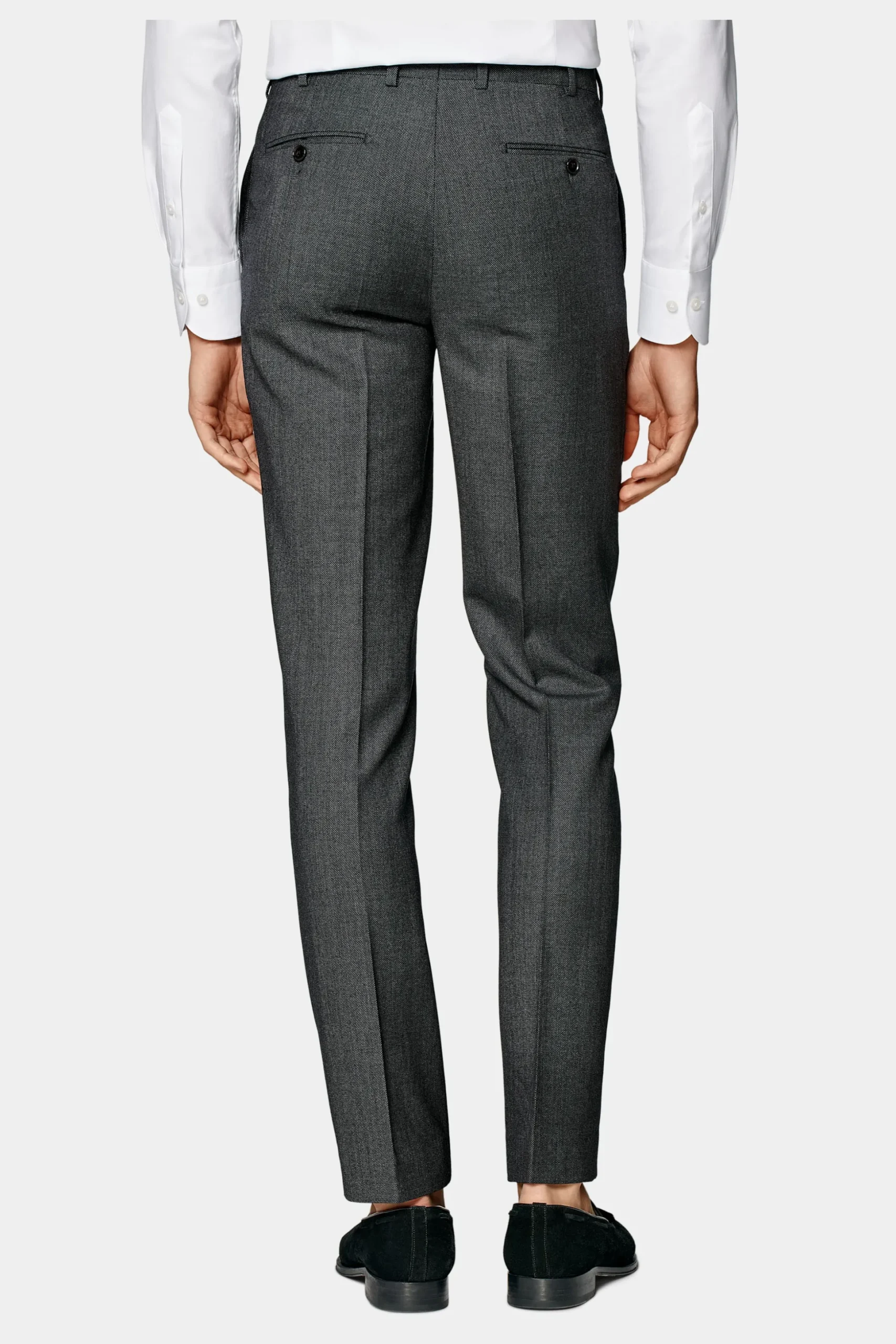 SUITSUPPLY Sienna Anzug Dunkelgrau Mit Birdseye-Muster-Männlich Business Anzüge