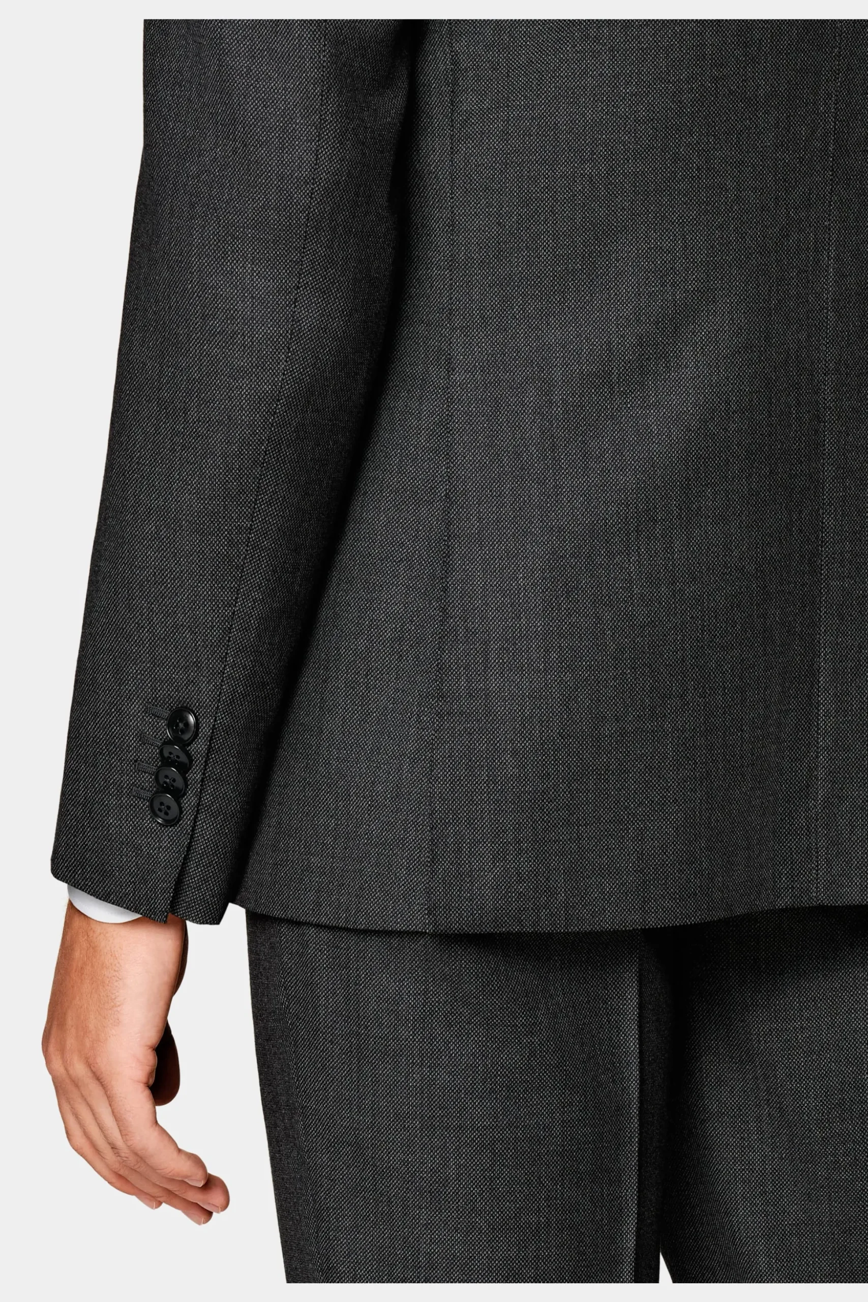 SUITSUPPLY Sienna Anzug Dunkelgrau Mit Birdseye-Muster-Männlich Business Anzüge
