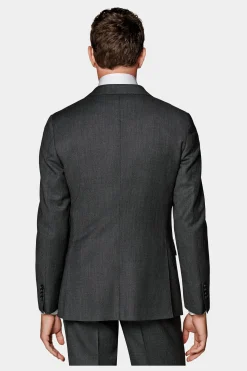 SUITSUPPLY Sienna Anzug Dunkelgrau Mit Birdseye-Muster-Männlich Business Anzüge