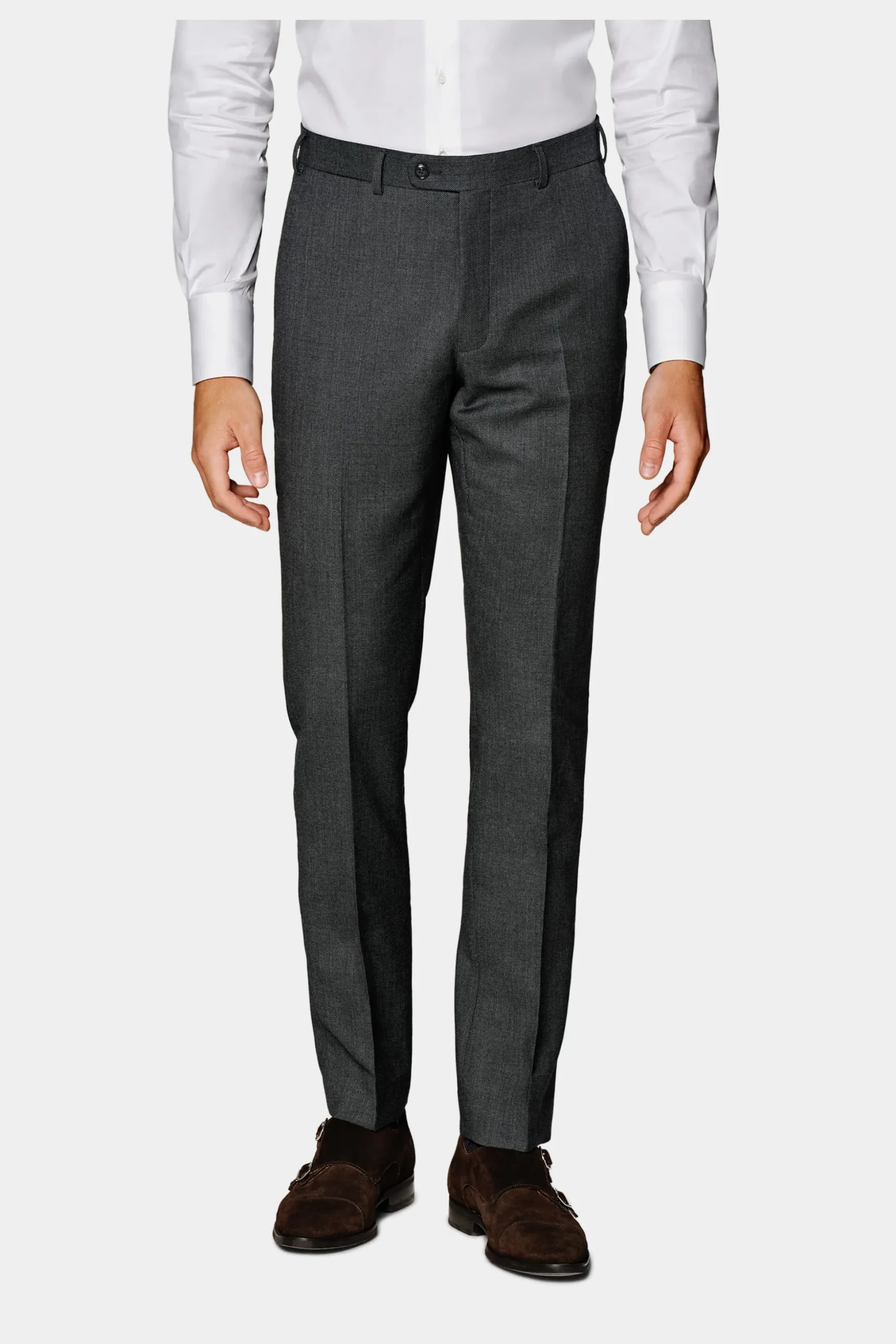 SUITSUPPLY Sienna Anzug Dunkelgrau Mit Birdseye-Muster-Männlich Business Anzüge