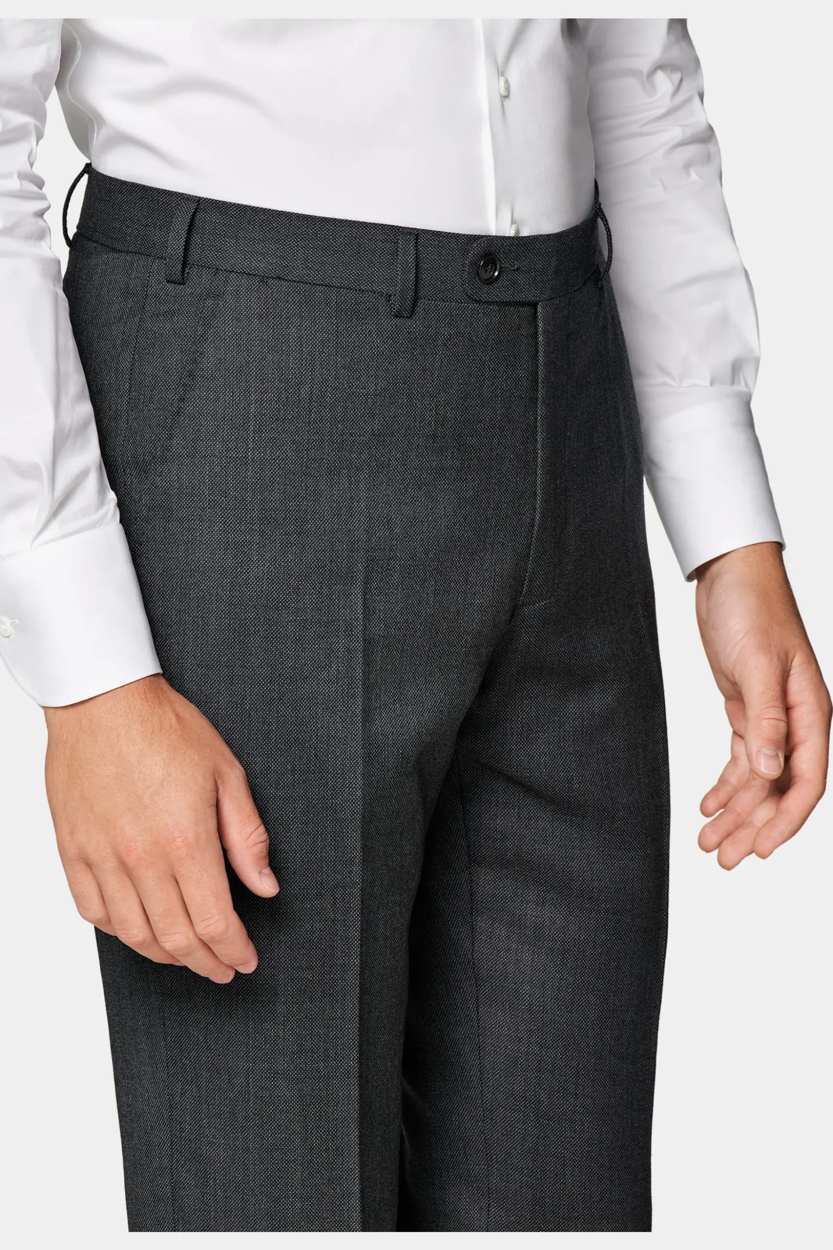 SUITSUPPLY Sienna Anzug Dunkelgrau Mit Birdseye-Muster-Männlich Business Anzüge