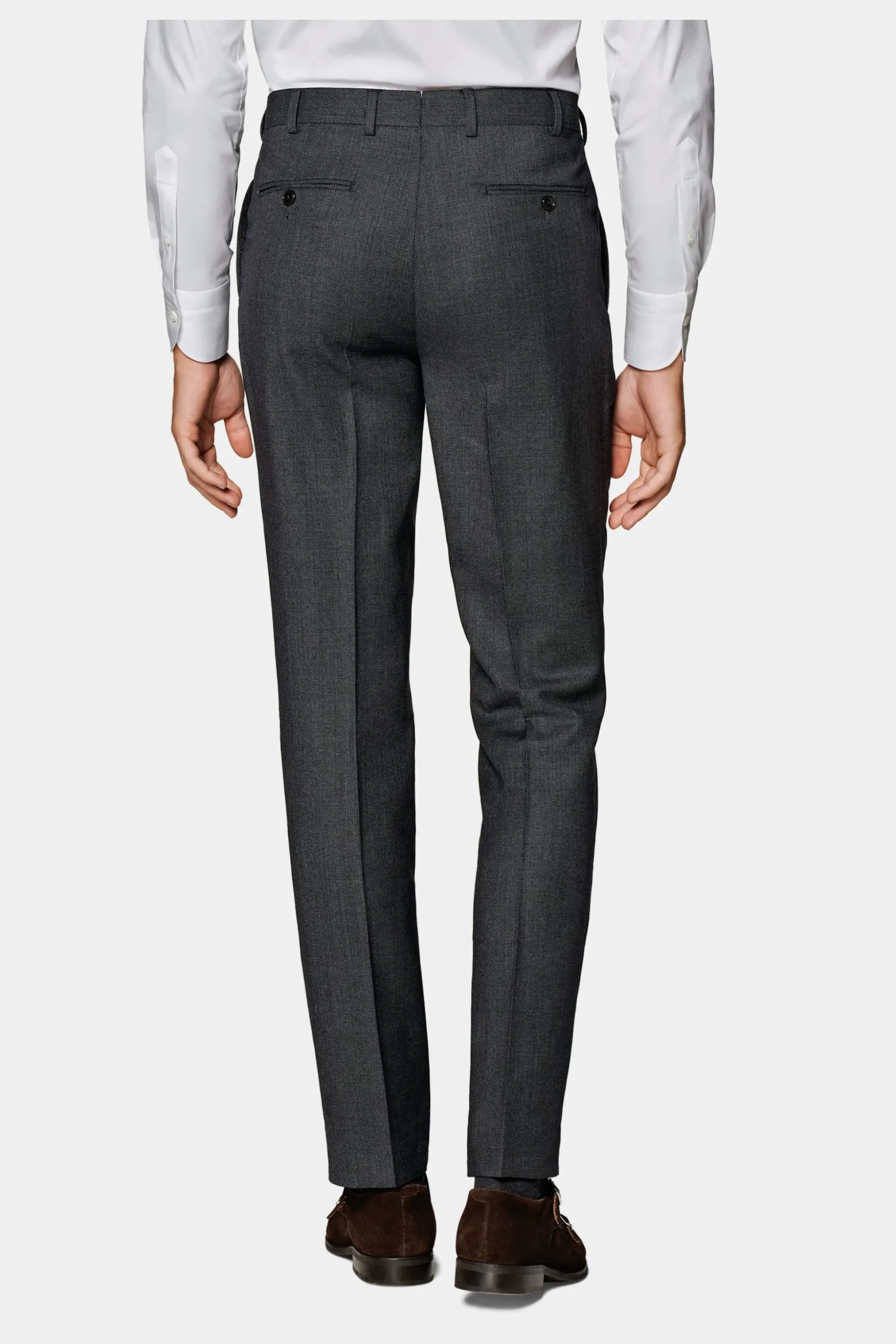 SUITSUPPLY Sienna Anzug Dunkelgrau Mit Birdseye-Muster-Männlich Business Anzüge