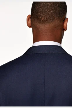 SUITSUPPLY Sienna Anzugsakko Navy Birdseye-Muster-Männlich Anzugsakkos