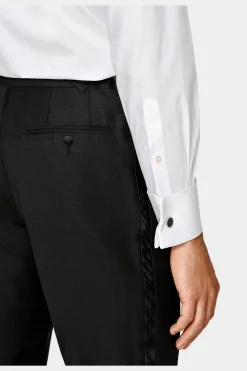 SUITSUPPLY Smokinghemd Weiss Plissiert Slim Fit-Männlich Klassische Hemden