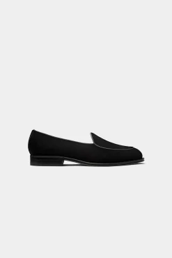 SUITSUPPLY Smoking-Slipper Schwarz-Männlich Smokingschuhe