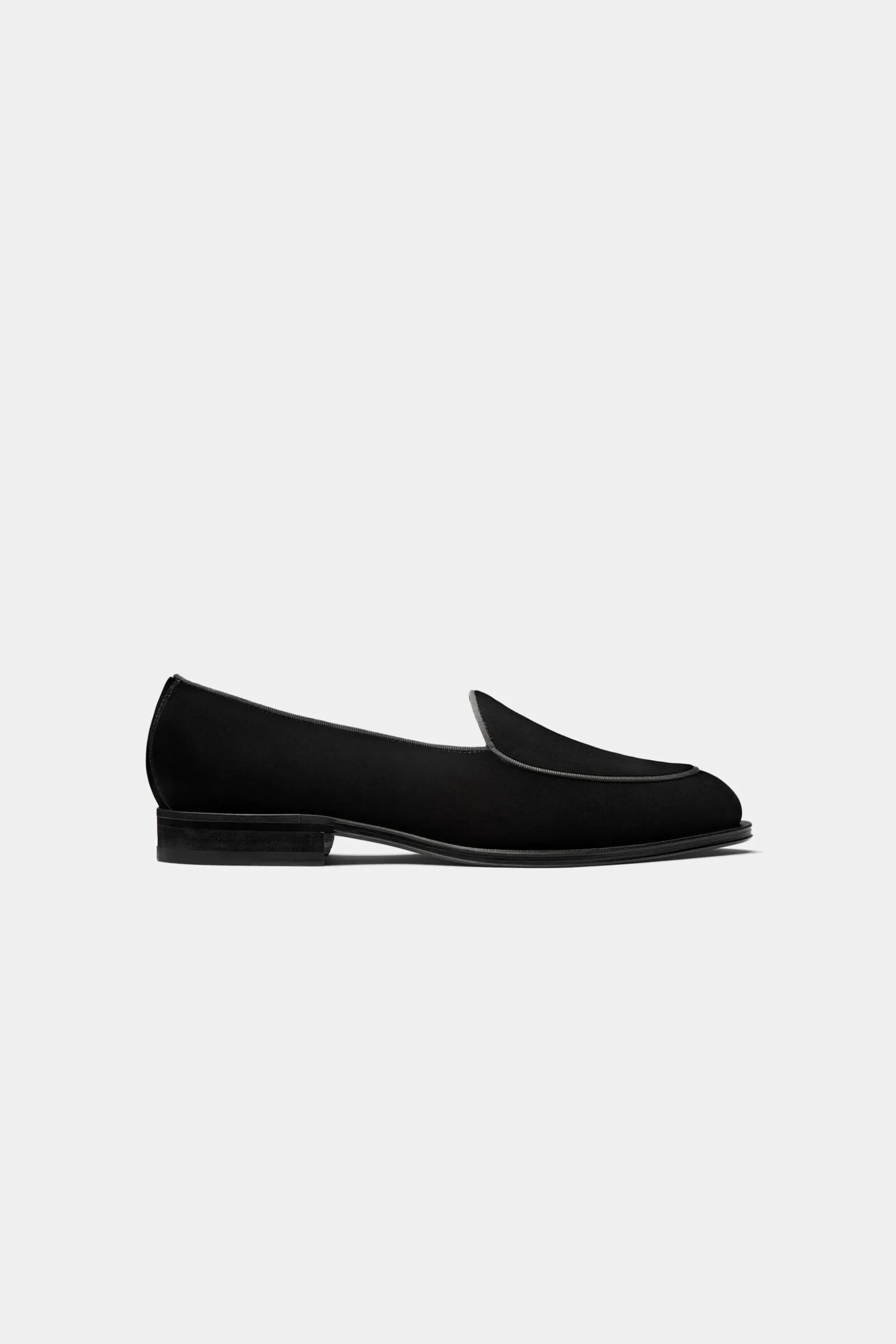 SUITSUPPLY Smoking-Slipper Schwarz-Männlich Smokingschuhe