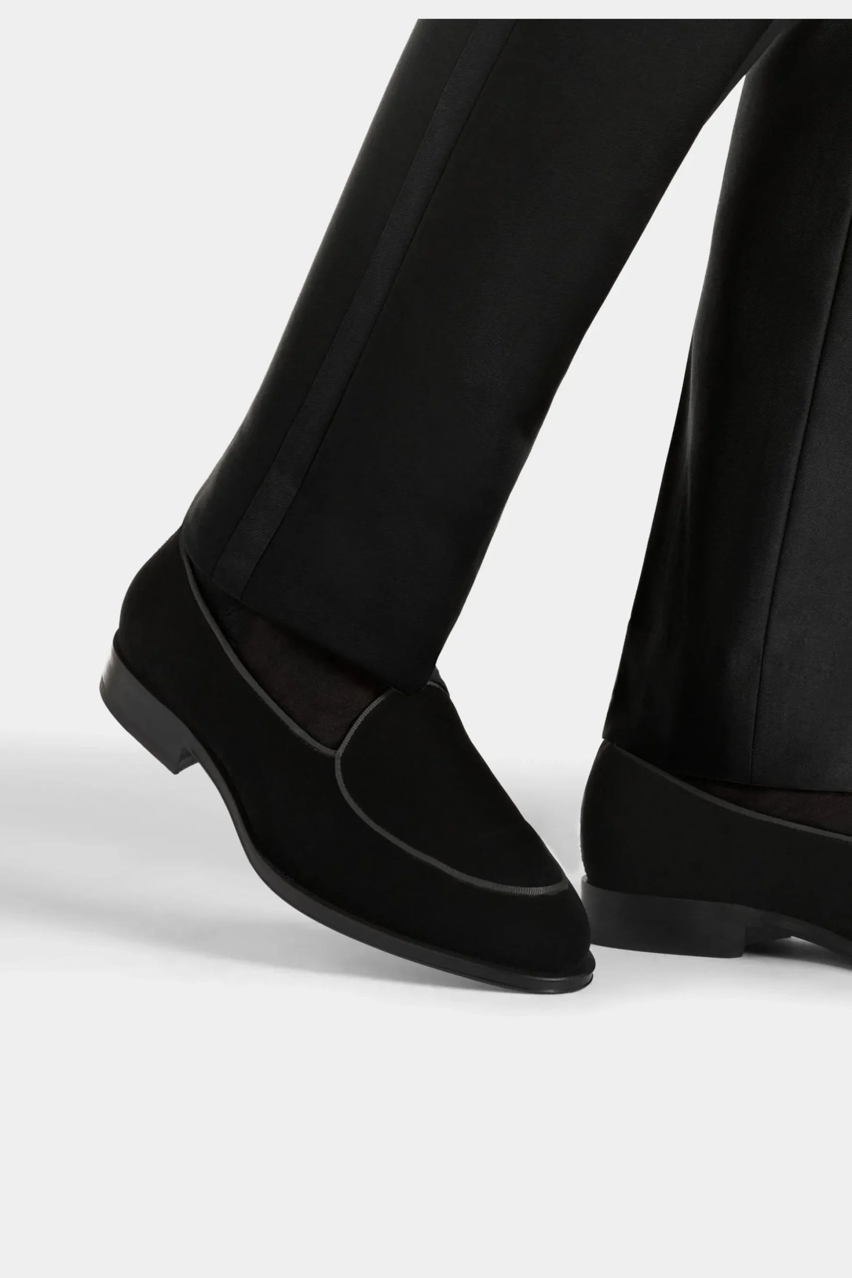 SUITSUPPLY Smoking-Slipper Schwarz-Männlich Smokingschuhe