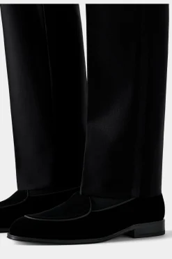 SUITSUPPLY Smoking-Slipper Schwarz-Männlich Smokingschuhe