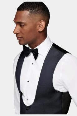 SUITSUPPLY Smokingweste Navy-Männlich Smokingwesten