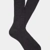 SUITSUPPLY Socken Dunkelgrau Gerippt Regular-Männlich Socken