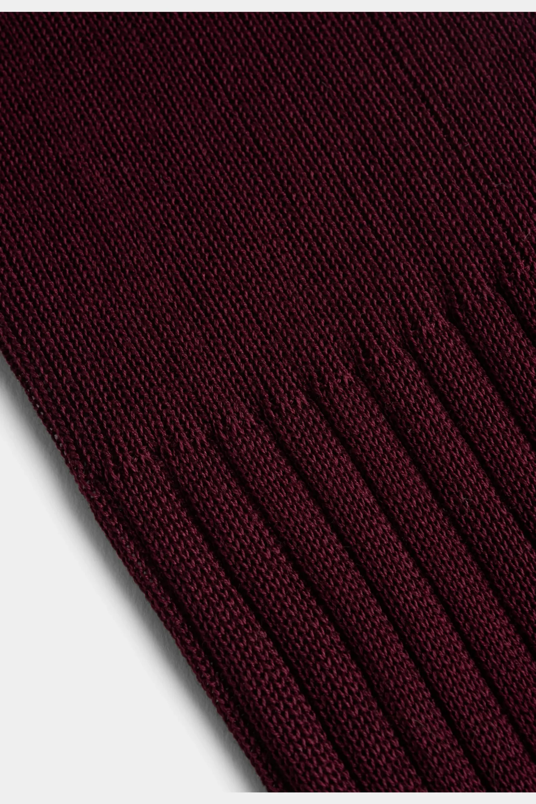 SUITSUPPLY Socken Dunkelrot Gerippt Knielang-Männlich Socken
