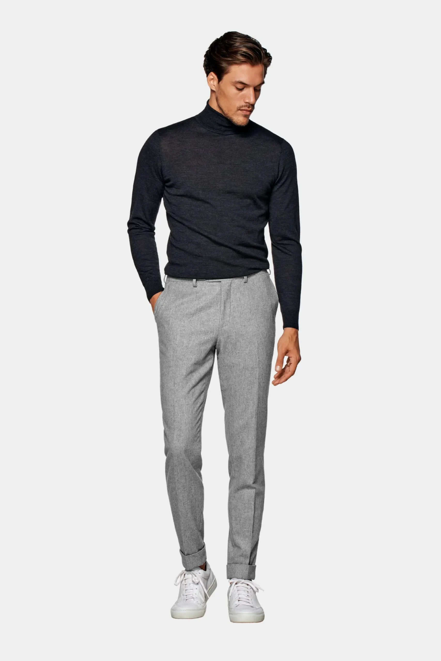 SUITSUPPLY Soho Hose Hellgrau-Männlich Elegante Hosen