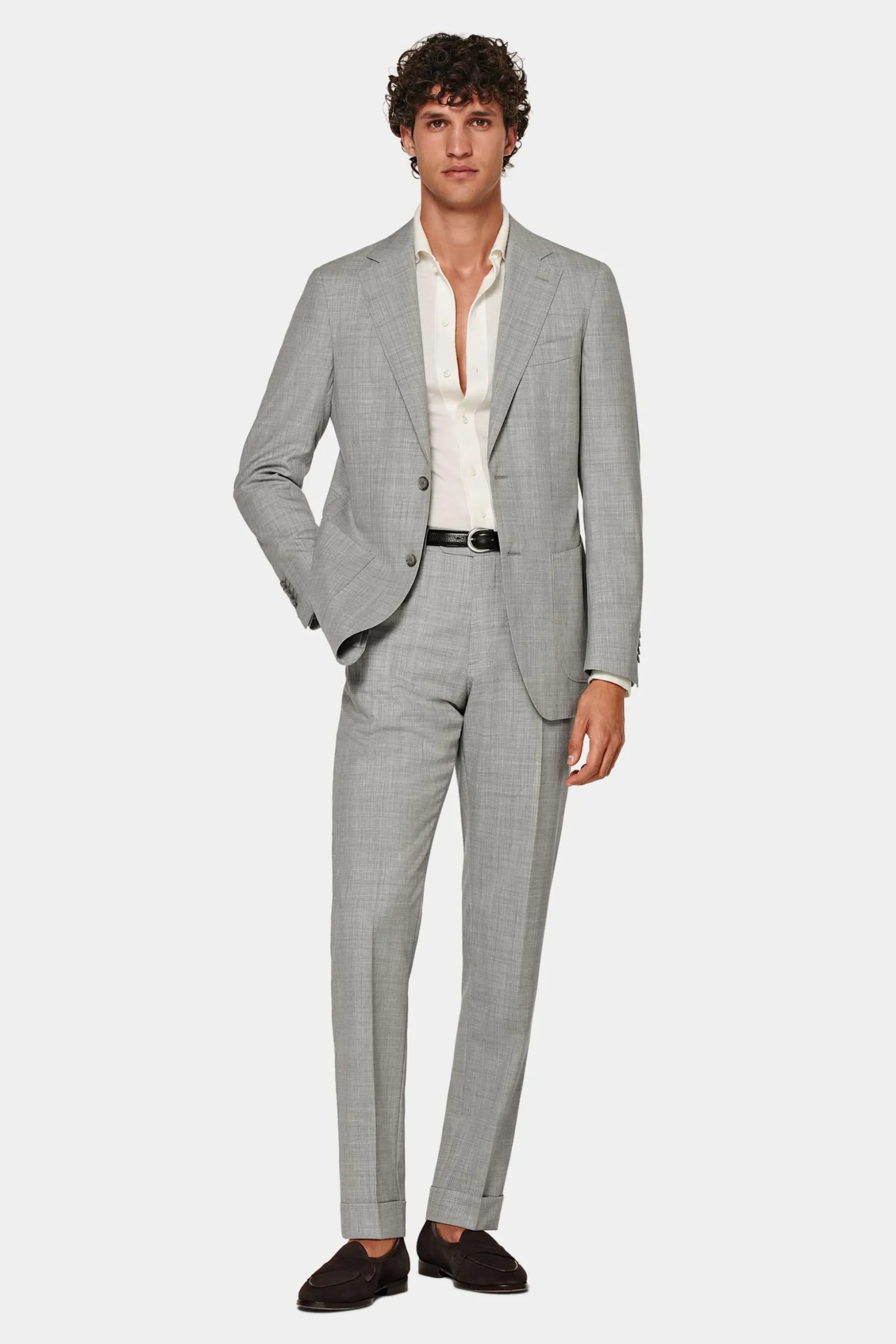 SUITSUPPLY Soho Hose Hellgrau-Männlich Elegante Hosen