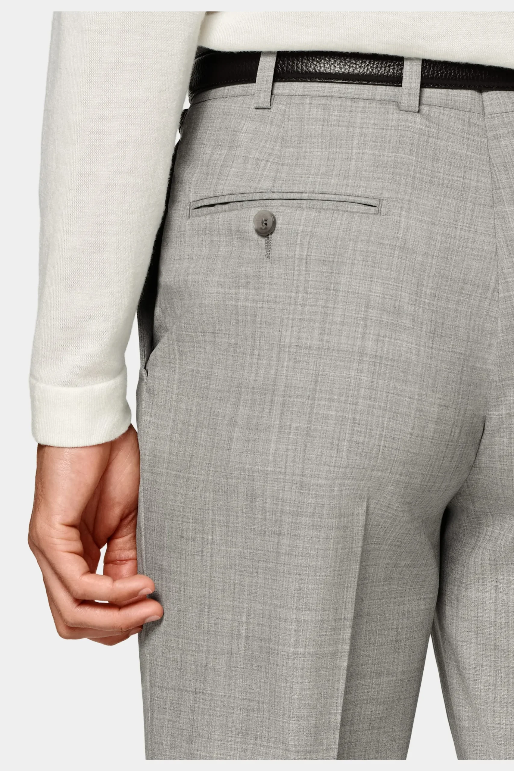 SUITSUPPLY Soho Hose Hellgrau-Männlich Elegante Hosen