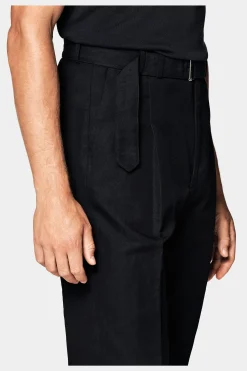 SUITSUPPLY Sortino Hose Navy Gürtel-Männlich Elegante Hosen