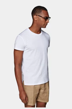 SUITSUPPLY T-Shirt Rundhals Weiss-Männlich T-Shirts