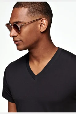 SUITSUPPLY T-Shirt V-Ausschnitt Navy-Männlich T-Shirts