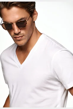 SUITSUPPLY T-Shirt V-Ausschnitt Weiss-Männlich T-Shirts