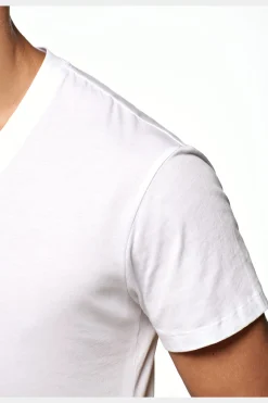 SUITSUPPLY T-Shirt V-Ausschnitt Weiss-Männlich T-Shirts
