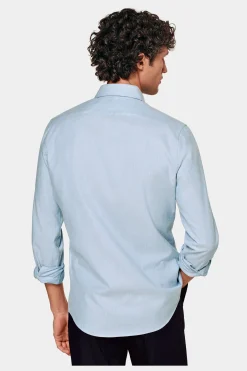 SUITSUPPLY Twill Hemd Hellblau Slim Fit-Männlich Casual Hemden