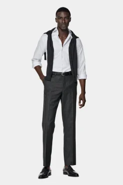 SUITSUPPLY Twill Hemd Hellgrau Gestreift Slim Fit-Männlich Klassische Hemden