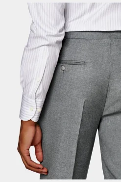 SUITSUPPLY Twill Hemd Hellgrau Gestreift Extra Slim Fit-Männlich Klassische Hemden