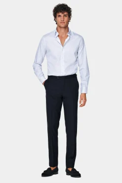 SUITSUPPLY Twill Hemd Weiß Gestreift Slim Fit-Männlich Klassische Hemden