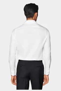 SUITSUPPLY Twill Hemd Weiss Extra Slim Fit-Männlich Klassische Hemden
