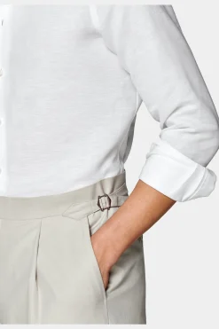 SUITSUPPLY Twill Hemd Weiss Extra Slim Fit-Männlich Klassische Hemden