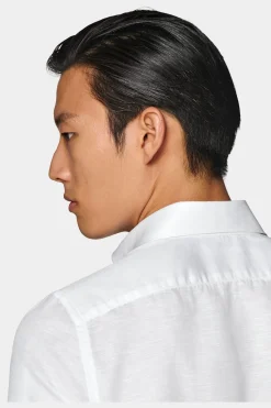 SUITSUPPLY Twill Hemd Weiss Extra Slim Fit-Männlich Klassische Hemden