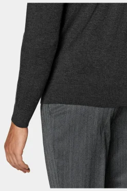 SUITSUPPLY V-Ausschnitt Dunkelgrau-Männlich V-Ausschnitt