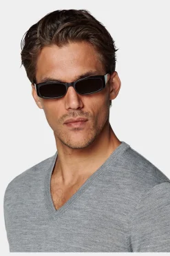 SUITSUPPLY V-Ausschnitt Grau-Männlich V-Ausschnitt