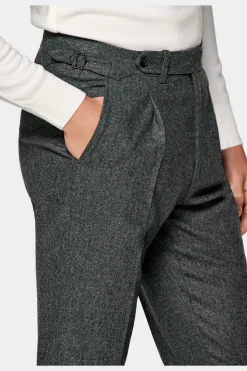 SUITSUPPLY Vigo Hose Mittelgrau Bundfalte-Männlich Elegante Hosen