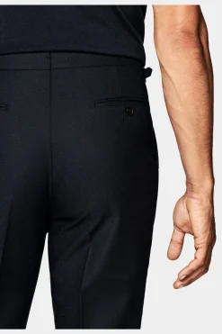 SUITSUPPLY Vigo Hose Navy Bundfalte-Männlich Elegante Hosen