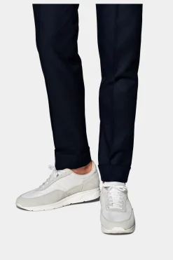 SUITSUPPLY Vigo Hose Navy Bundfalte-Männlich Elegante Hosen