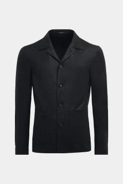 SUITSUPPLY Walter Hemd-Sakko Dunkelgrau-Männlich Hemd-Sakkos