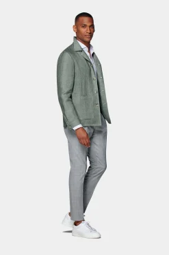 SUITSUPPLY Walter Hemd-Sakko Mittelgrün-Männlich Hemd-Sakkos