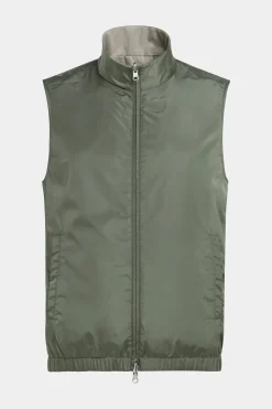 SUITSUPPLY Wende-Weste Mittelgrün & Sand-Männlich Westen