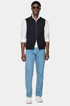 SUITSUPPLY Wende-Weste Navy & Hellblau-Männlich Westen