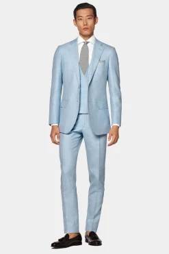 SUITSUPPLY Weste Hellblau-Männlich Anzugwesten