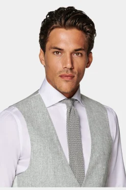 SUITSUPPLY Weste Hellgrau-Männlich Anzugwesten
