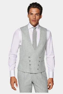 SUITSUPPLY Weste Hellgrau-Männlich Anzugwesten