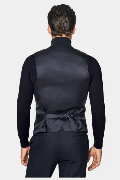 SUITSUPPLY Weste Navy-Männlich Anzugwesten