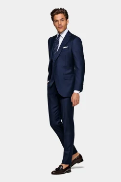 SUITSUPPLY Weste Navy-Männlich Anzugwesten