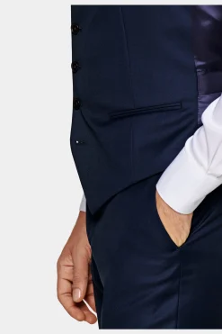 SUITSUPPLY Weste Navy-Männlich Anzugwesten