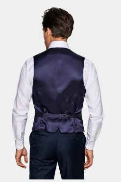 SUITSUPPLY Weste Navy-Männlich Anzugwesten